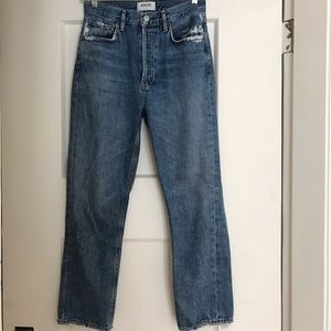 AGOLDE Riley High-Rise Straight Crop Jeans 25